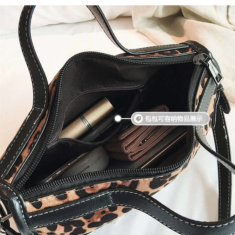 Роскошные Дизайнерские Leopard из искусственной замши Бостон сумки для женщин 2019