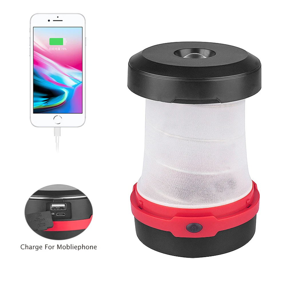 Портативный Солнечный светодиодный кемпинг Фонари USB Перезаряжаемые складной