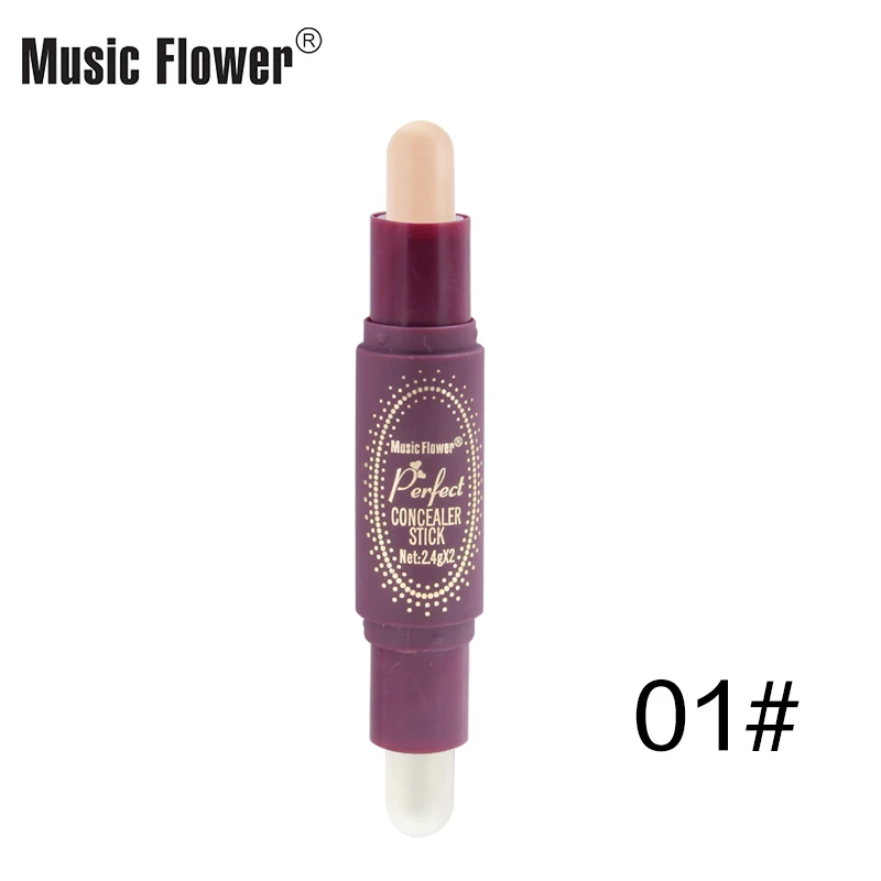 Music Flower Двусторонний карандаш-консилер корректор шелковистую текстуру покрытия 24 часа в сутки прочного контур лица бронза - Цвет: M4094-101