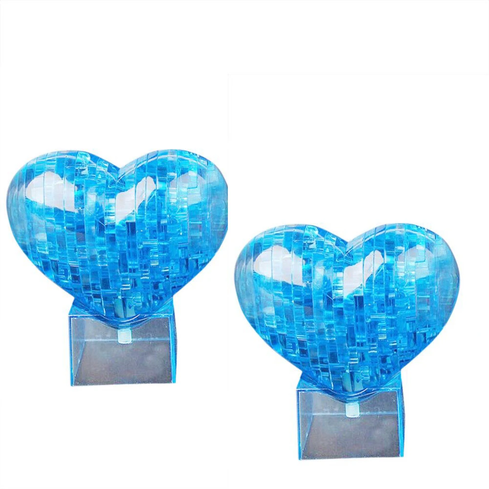 Пластиковые 3D с украшением в виде кристаллов Пазлы Модель Сделай Сам надпись Love