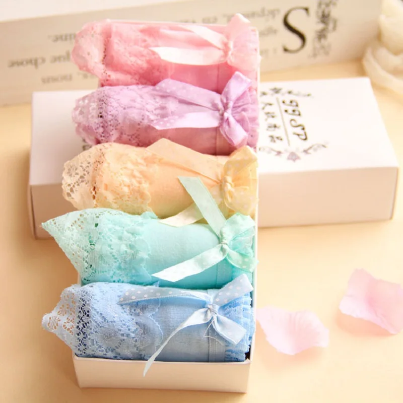 5 шт./лот нижнее белье женские трусы хлопковое трусики-стринги милые легкие