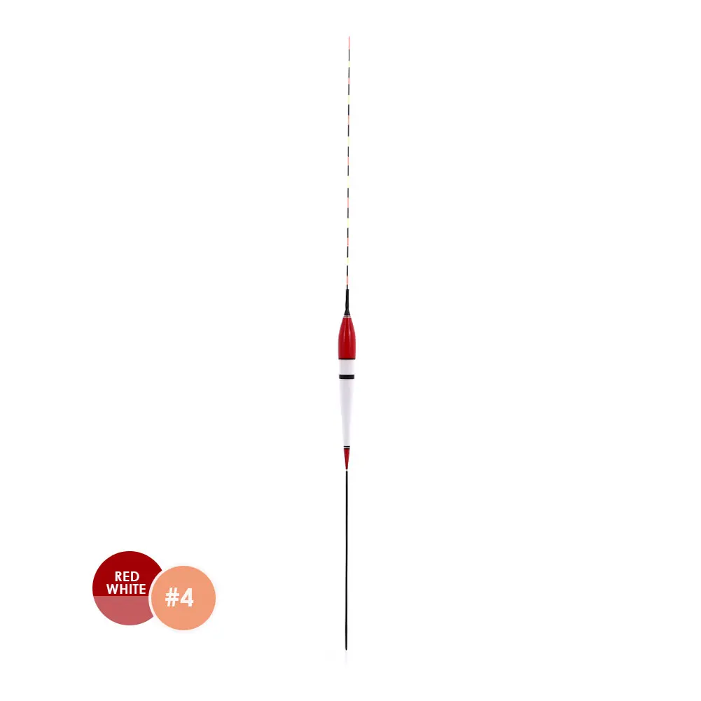 Korean red white pla 1pcs Smart Fishing Float Led Light Float Night Luminous Fishing Floats Electric Glowing Fishing Float Buoy Fishing Gear - Color: Korean red white pla