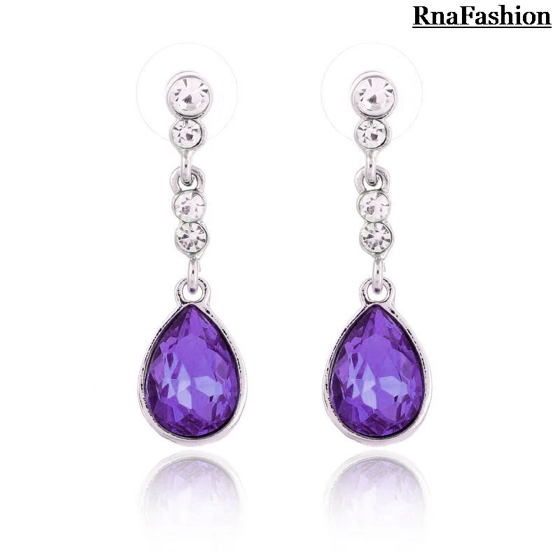 Новое поступление 2014 длинные серьги Rouge Tear с австрийским кристаллом лучший