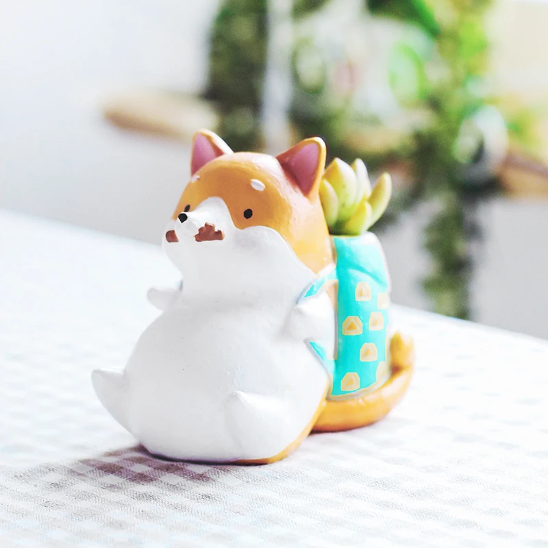 Милые декоративные вазы из смолы в японском стиле с изображением животных|flower