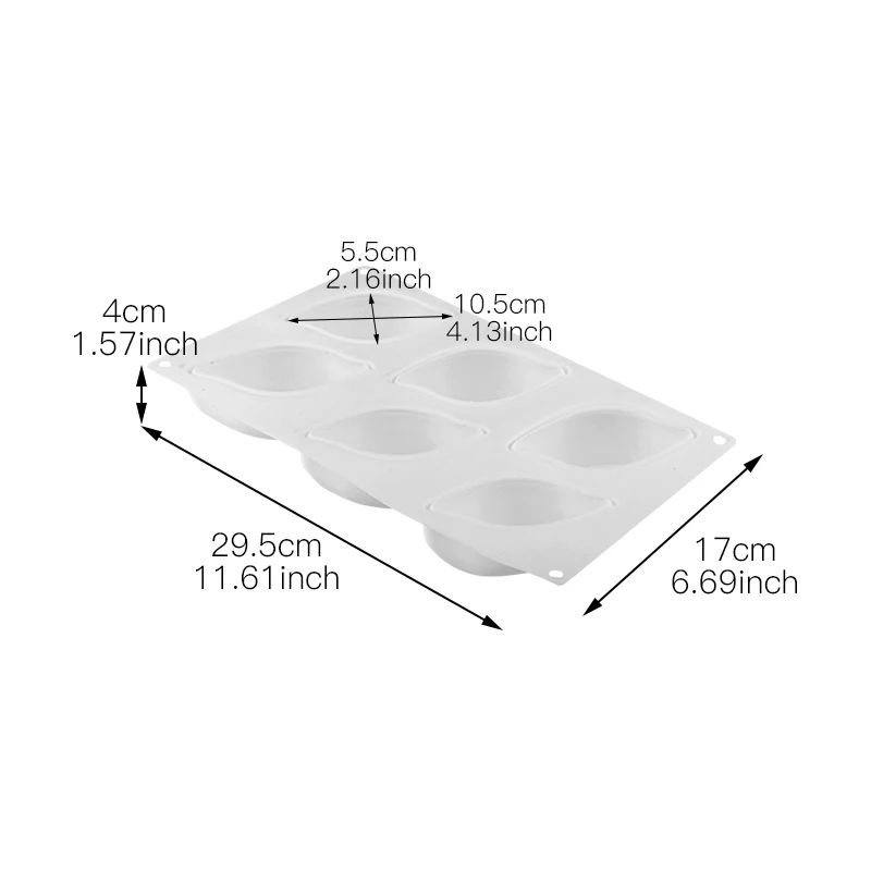 DINIWELL 6 Cavity Pea Shape Silicone Cake Mold 3D Cakes Decorating Bakeware Baking For Chiffon Mousse Pastry Dessert Moulds | Дом и сад