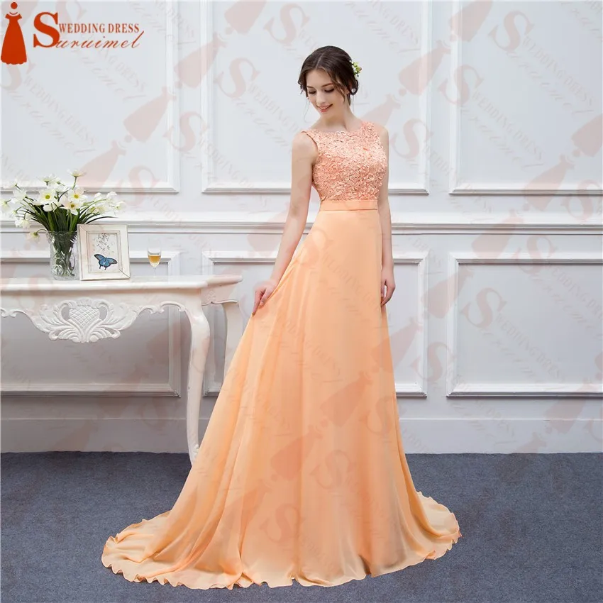 Элегантное шифоновое платье подружки невесты с глубоким вырезом 2019 длинное