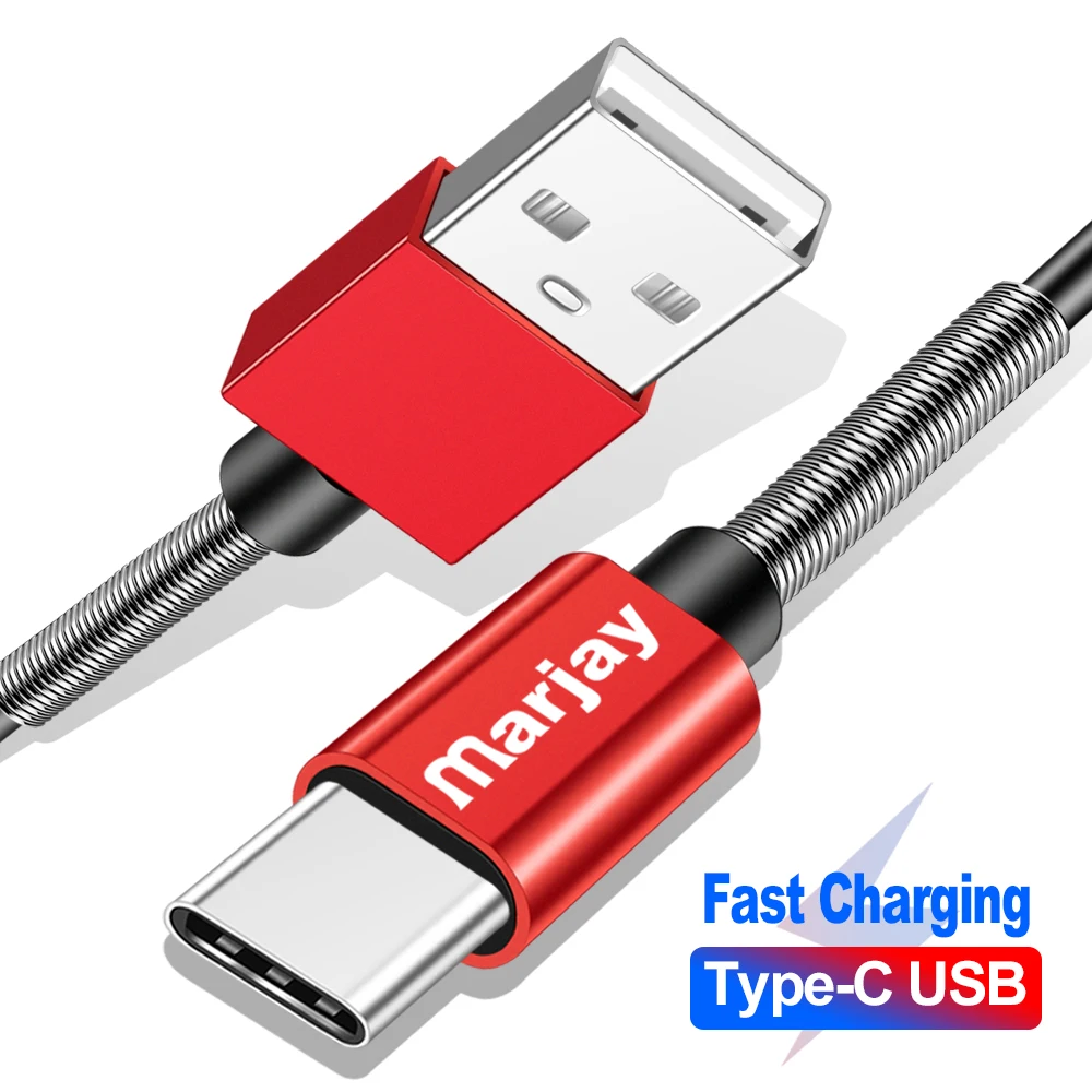 Кабель Marjay USB Type C 3 А кабель для быстрой зарядки Samsung S9 S10 передачи данных Xiaomi Redmi Note