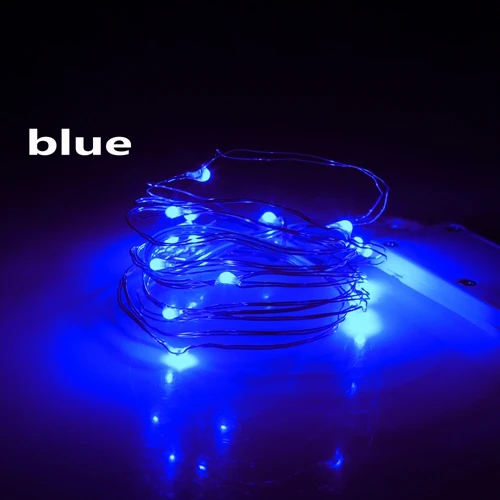 Blue Светодиодный мини-светильник s 2 м 20 светодиодный s медная проволока Гирлянда для дома Рождественская Свадебная вечеринка украшение Питание от батареи 6 в сказочный светильник - Испускаемый цвет: Blue