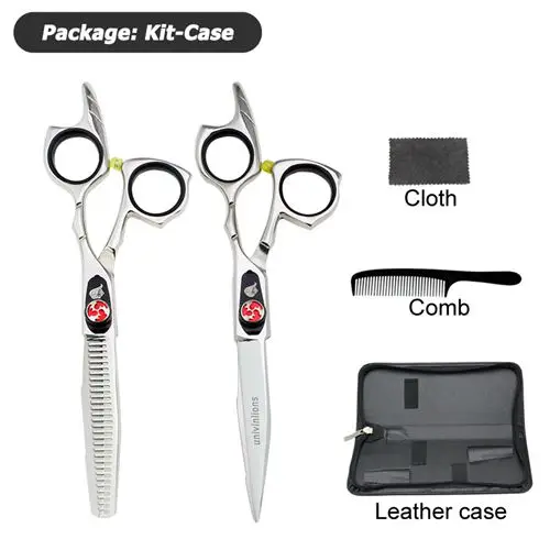 kit case Univinlions " профессиональные ножницы для стрижки, парикмахерские наборы, горячие салонные ножницы для парикмахерских, японские Парикмахерские ножницы - Цвет: kit case