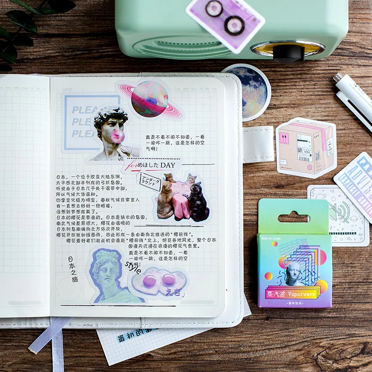 

Vaporwave Sticker Set Boxed Packed DIY Scrapbooking Sticker 20-Pack