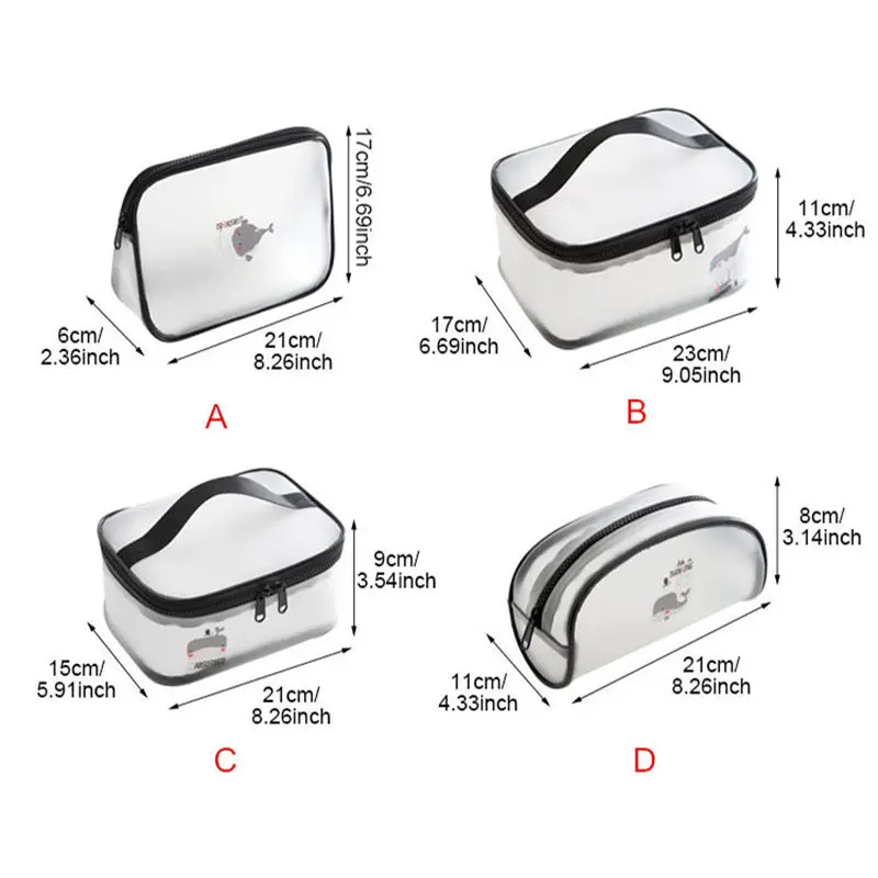 Модный из ПВХ прозрачный косметичка для женщин дорожный водонепроницаемый