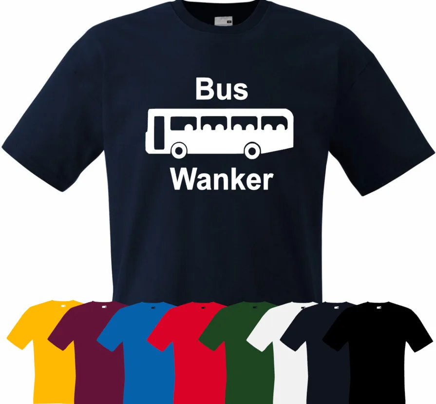 Автобус Wanker Мужская смешная агрессивная грубая футболка подарок для папы день