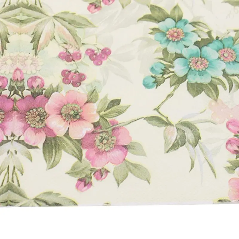 20 штук одноразовые печатные квадратные салфетки с цветочным узором вечерние