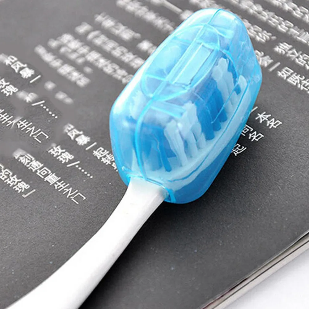

5PC Portable Toothbrushes Head Cover Holder Travel Hiking Camping Case