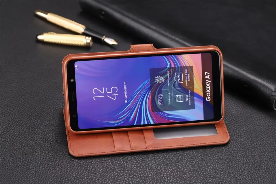 Чехол для samsung A7, роскошный флип-чехол для Galaxy A7, кожаный чехол-кошелек для samsung A7 A750 A750F A70, чехол для телефона