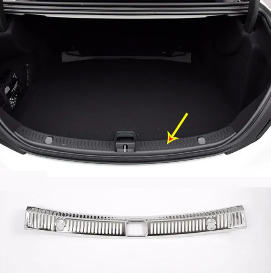 Chrome Нержавеющая сталь интерьер заднего бампера плиты протектор для Mercedes Benz E Class