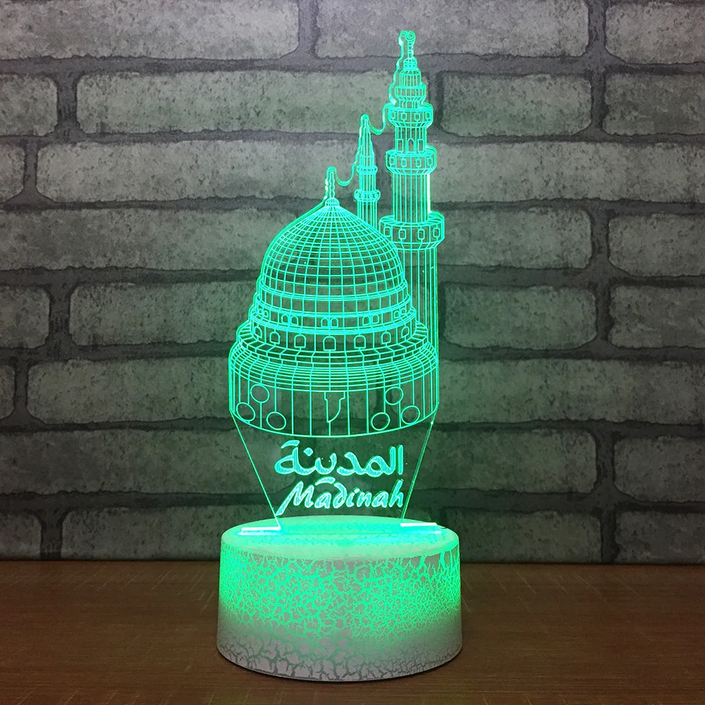 Светодиодный ночник с 3D зрением и сенсорной кнопкой 7 цветов меняющие цвет Usb