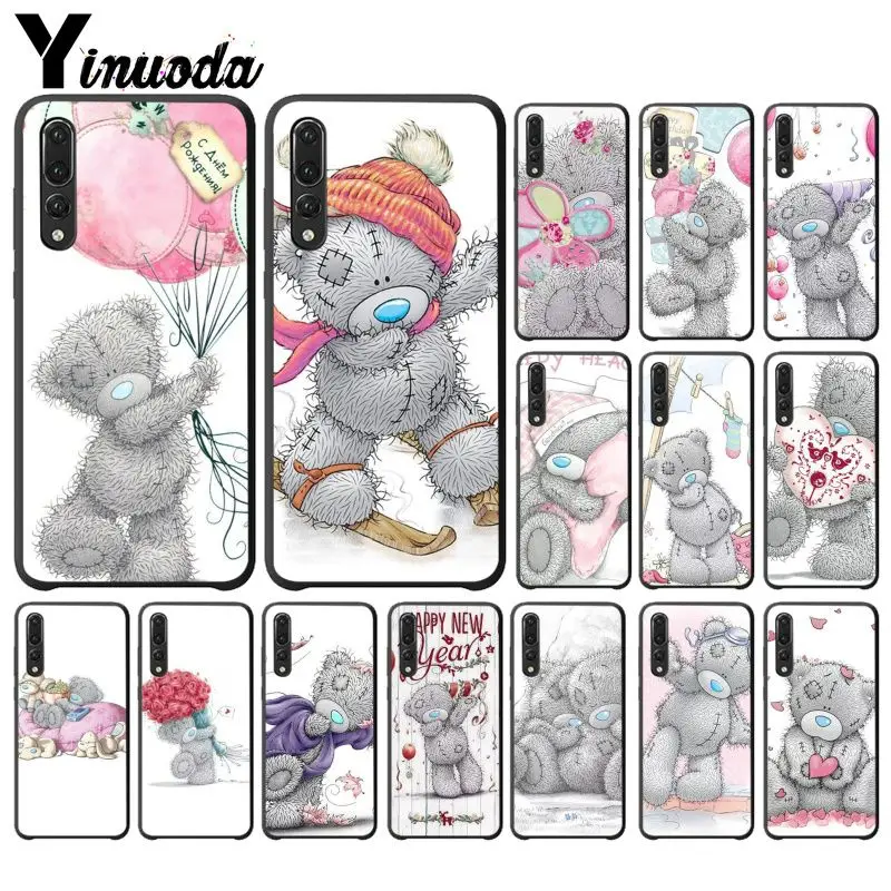 Yinuoda Татти плюшевый мишка Me To You TPU черный чехол для телефона Haiwei P10 plus Honor 9 10 View Mate