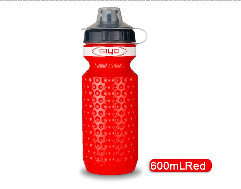Red GIYO 600 мл велосипедная бутылка для воды MTB велосипедная бутылка для воды походная велосипедная фляга уличная чашка спортивный велосипед чайник бутылка для воды - Цвет: Red