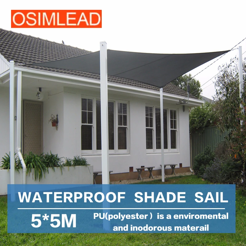 Бесплатная доставка OSIMLEAD 5*5 м водонепроницаемый солнцезащитный козырек