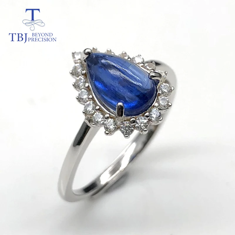 Набор ювелирных изделий из натуральных драгоценных камней кианит серебро 925