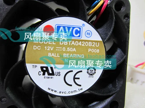 

New original AVC 4cm4020 12V0.50A four-pin DBTA0420B2U 40 * 40 *20mm double ball violence fan cooling fan
