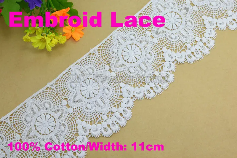 Кружево из 100% хлопка шириной 11 см шитье детской отделкой кружева или ткани