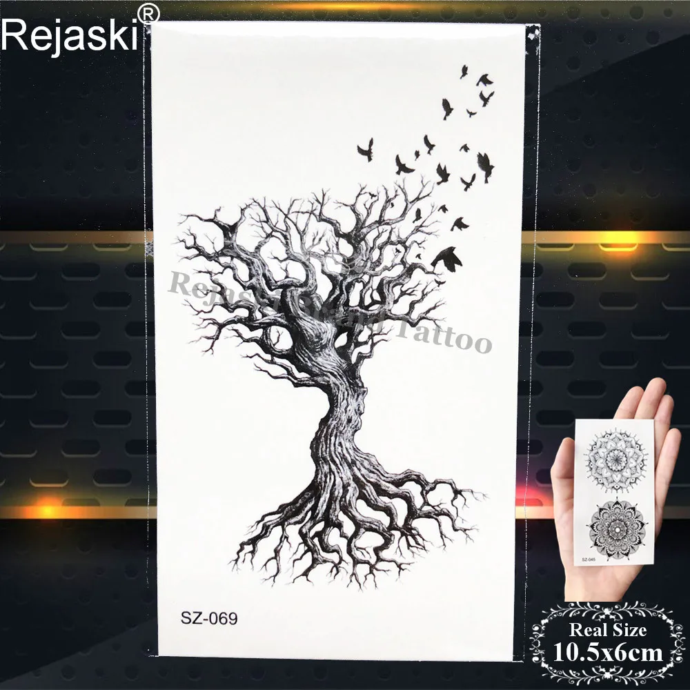 PSZ069 Водостойкие, модные, временные татуировки для женщин, грудь, рука, искусство, перо, фальшивые татуировки, голубая бабочка, для девушек, макияж, тату, черная хна, Флора - Цвет: PSZ069