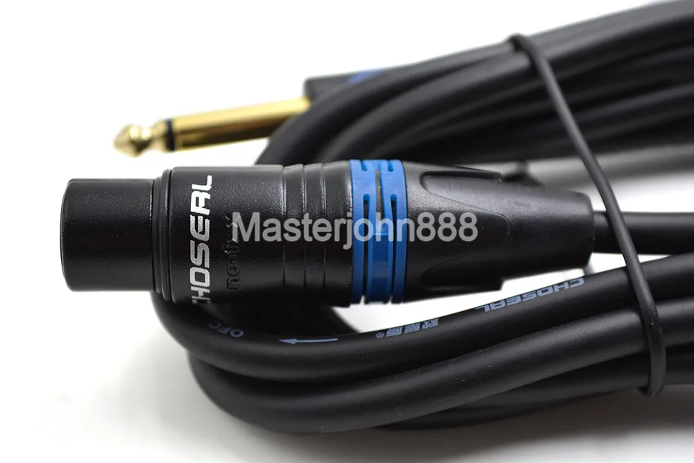 Choseal микрофонный провод XLR Female до 6,35 мм штекер Jack кабель 2 м для микшерной консоли усилитель динамика