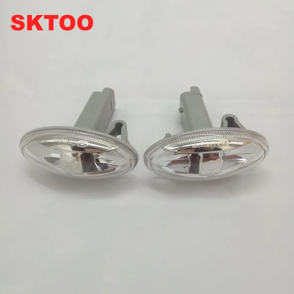 

SKTOO 2Pcs Auto Turn Signal Side Repeater Lamp For Citroen C3 C5 for Peugeot 206 207 307 407