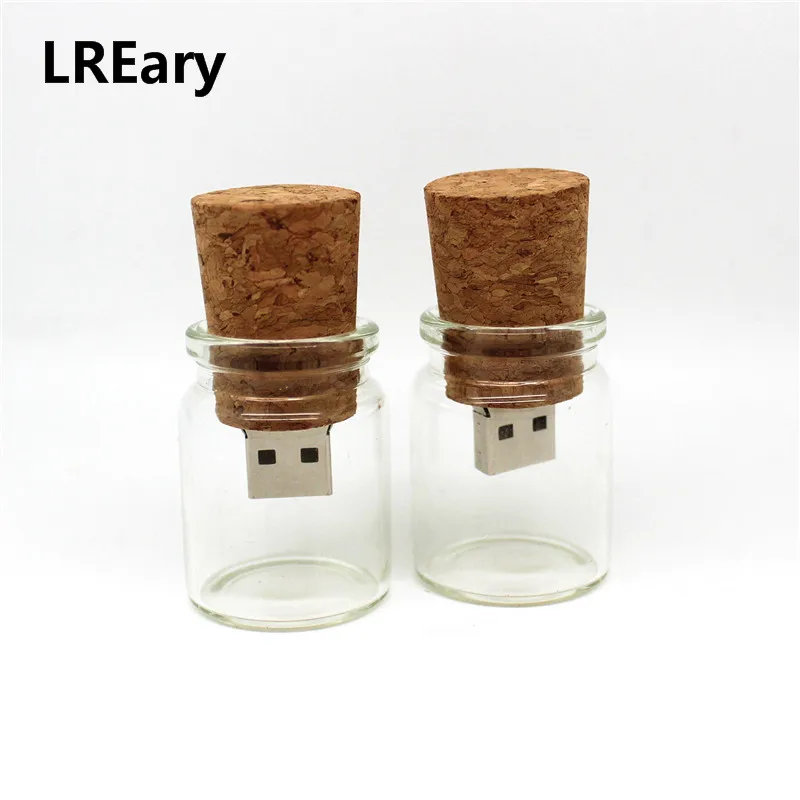 Флэш накопитель USB реальной емкости стеклянная бутылочка для желаний флэш дрифта