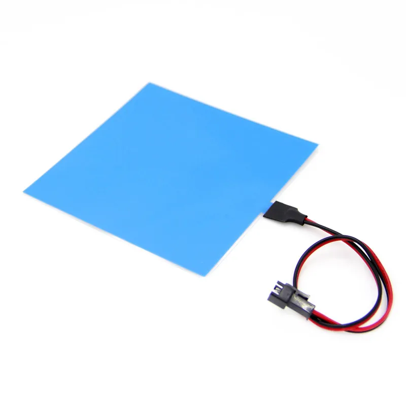 Blue Светодиодная панель 10x10 см EL подсветка, EL панель+(7 цветов)+ 12 В инвертор смешанный заказ - Испускаемый цвет: Blue
