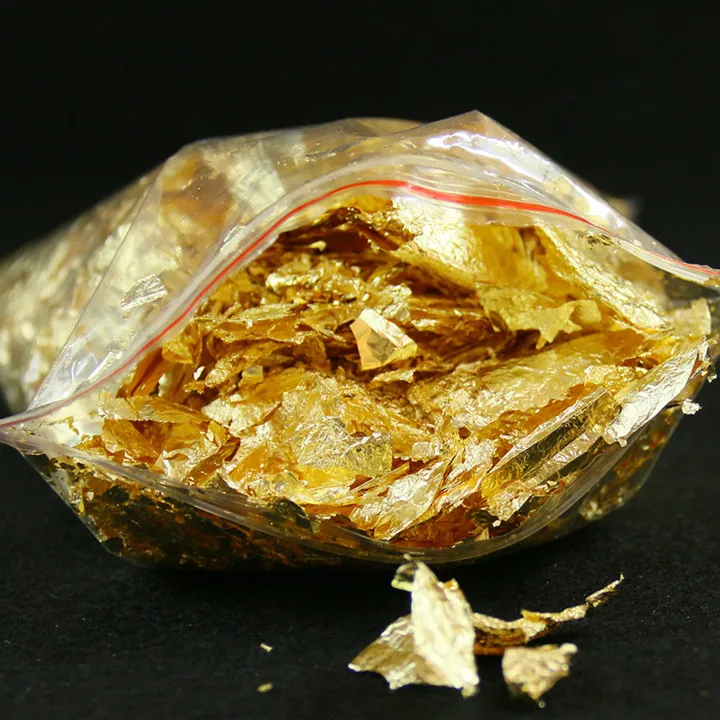 Gold Foil Paper 50G 50 г имитация золотой/серебряной фольги крафт-бумага для творчества Лист Листья листы Сыпучие фольги бумажные листья для золочения DIY ногтей хлопья Искусство Декор - Цвет: Gold Foil Paper 50G