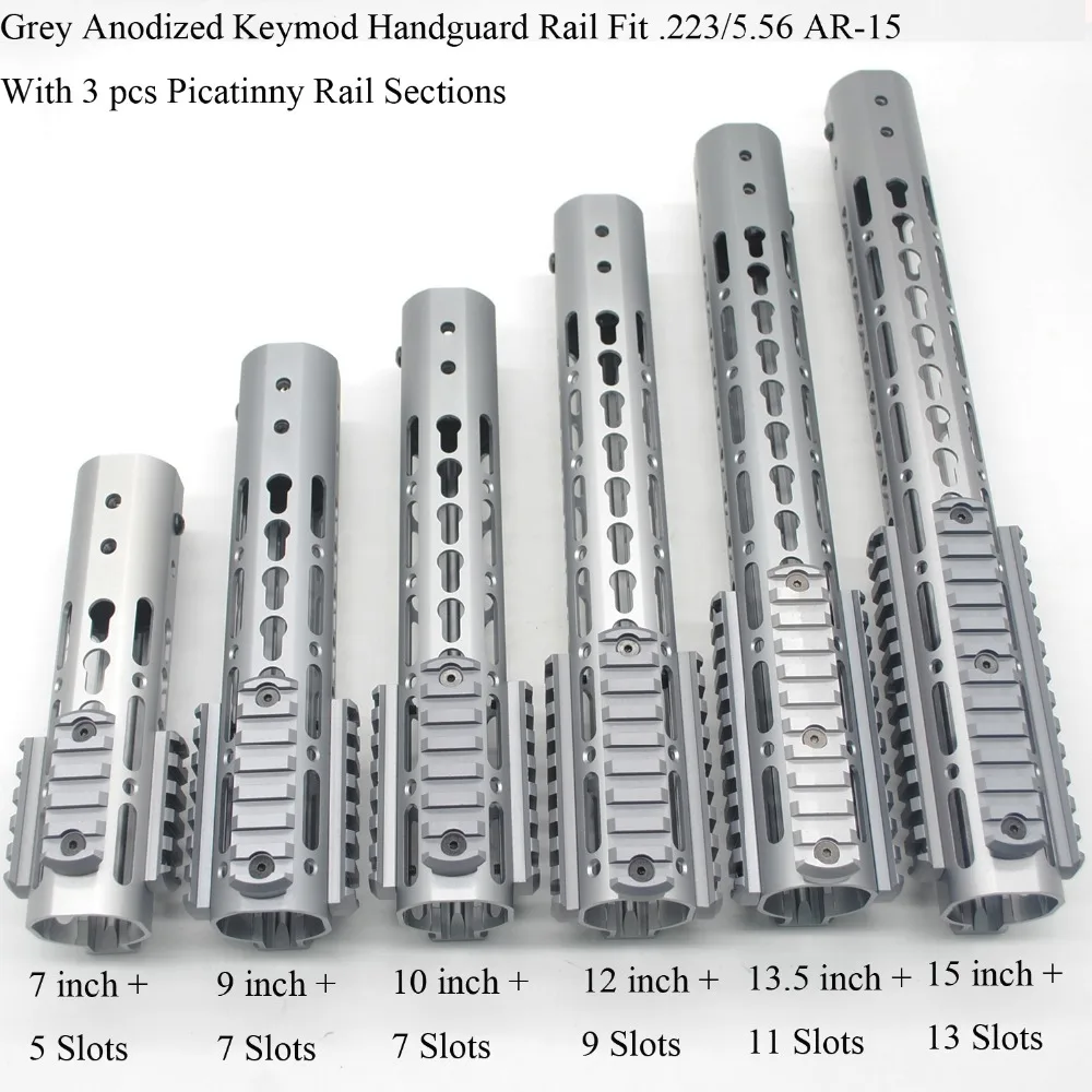Aplus 7/9/10/12/13.5/15 дюйма Keymod Handguard Free Float Picatinny Rail Mount раздел System_Space Grey/Gray