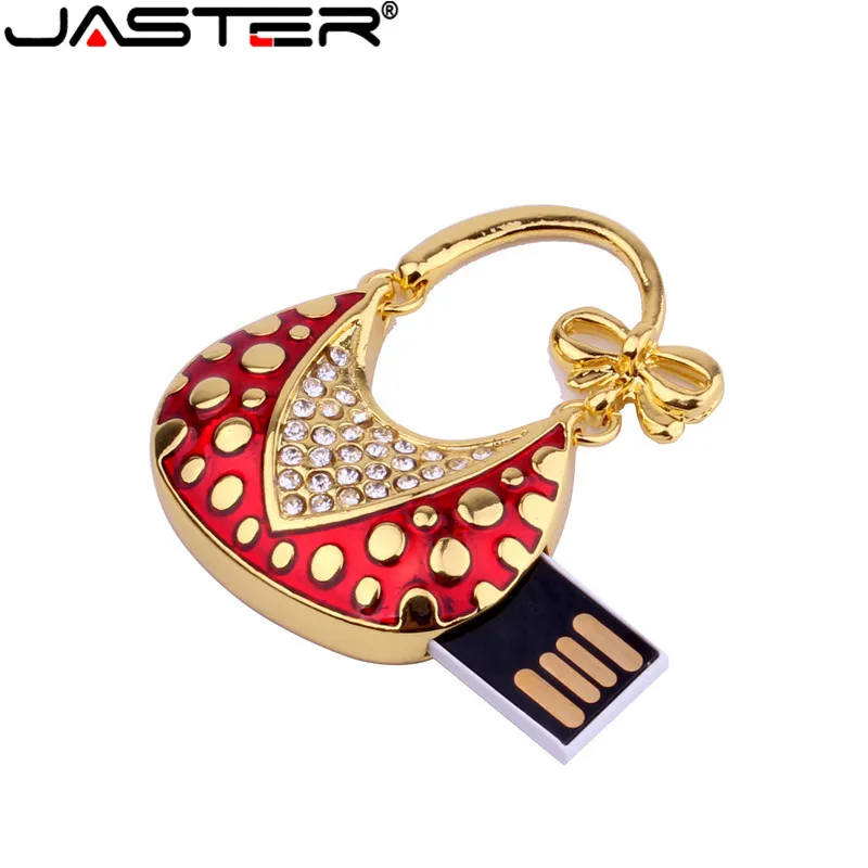 JASTER beauty, милая сумочка с кристаллами, модель, Usb флеш-накопитель, алмазная флешка, 4 ГБ, 8 ГБ, 16 ГБ, 32 ГБ, 64 ГБ, карта памяти, флешка, подарок