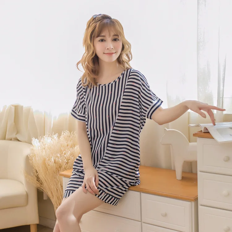 Повседневное женское нижнее белье пижамный комплект с короткими рукавами