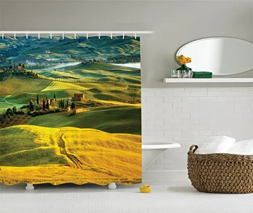 Цветы в мягких цветах и цветочный дизайн размытый стиль полиэстер ткань Ванная