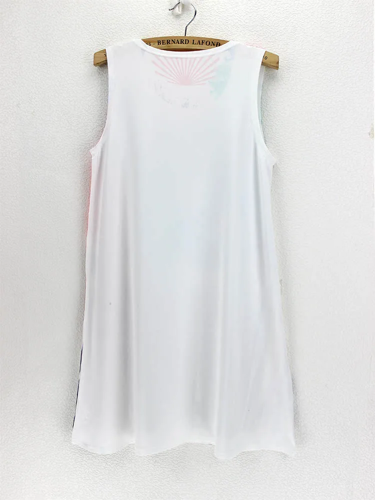 2014 Новое модное винтажное платье Весна Лето Женское без рукавов с принтом Совы