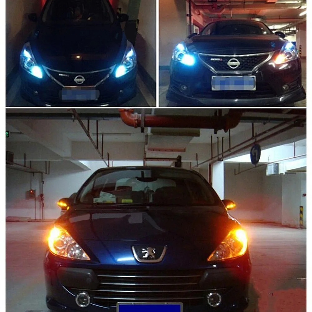T20 1156 LED T20 7440 WY21W Поворотники боковые 42 LED DRL Аксессуары для автомобильного освещения Габаритные огни белый желтеют h
