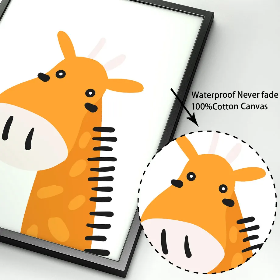 Llama Обезьяна Жираф палатка сердце настенная живопись садик холст плакаты на