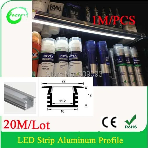 1 м/шт. 20 м/лот светодиодная алюминиевая лента 8 мм и 10 ширина Светодиодная
