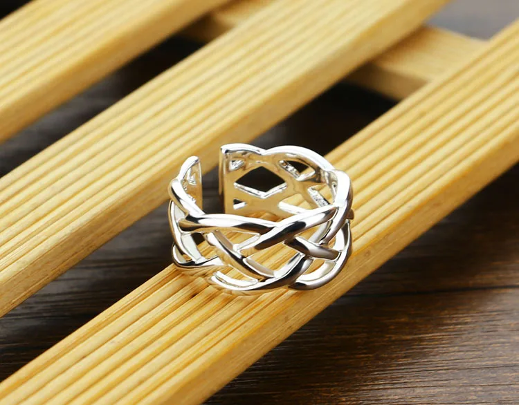 Contracted women sterling silver ring.Fashion can adjust the size of ring.Real solid 925 ring.Charm jewelry | Украшения и
