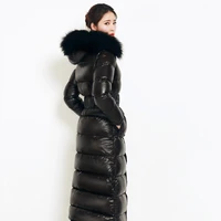 russia winter women coat windproof waterproof long outwear parkas real fur collar white duck down thick warm female overcoat
