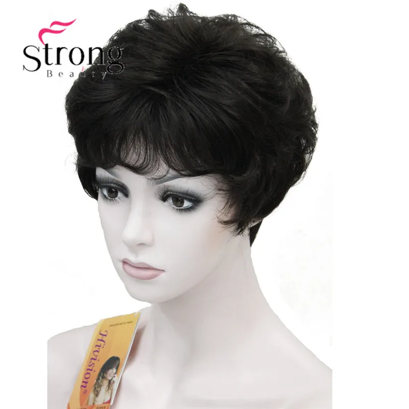 StrongBeauty женский короткий синтетический парик из натуральных волос, светильник, парик из коричневых волос