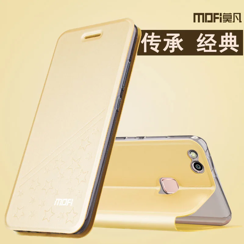 Huawei nova lite чехол Mofi Оригинал P10 Lite кожаный 2017 Чехол подставка корпус держатель