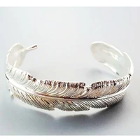 fashion feather bangle adjusted fashion bangles copper material accessories