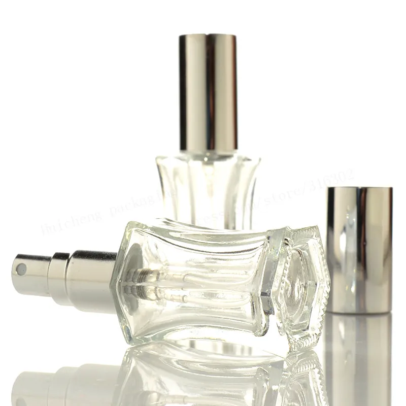 

12 x 5ML Empty Mini Refillable Portable Perfume Glass Bottle With Atomizer 1/6oz small Clear Parfum Case Containers
