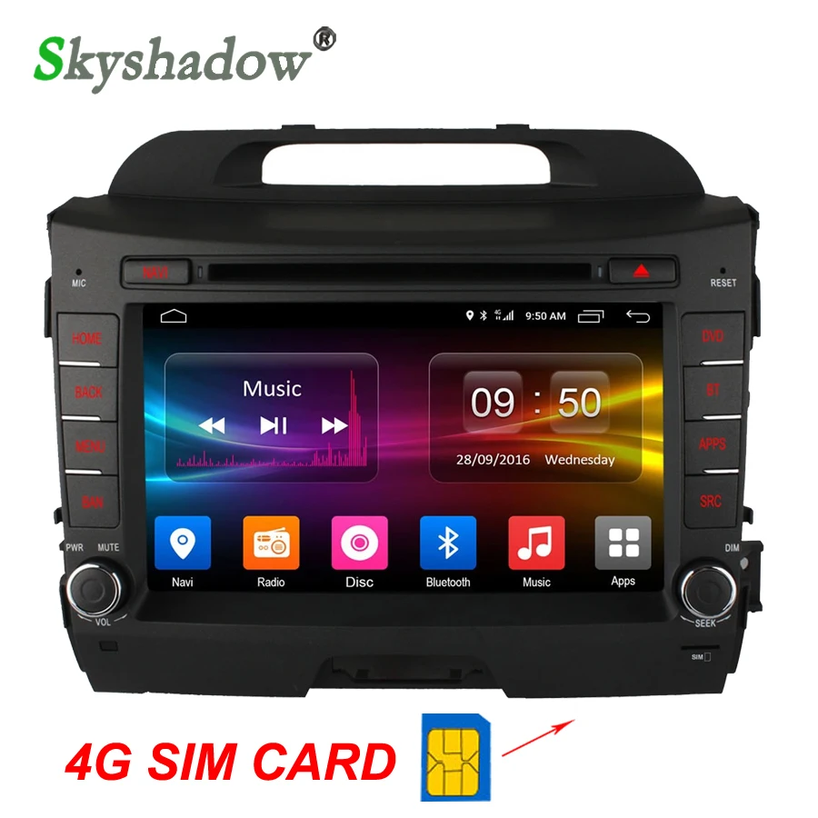 Ownice c500 8 core 4 Г SIM 2 ГБ RAM 32 ROM Android 6.0 dvd-плеер автомобиля RDS радио GPS блютуз Wi-Fi ДЛЯ KIA