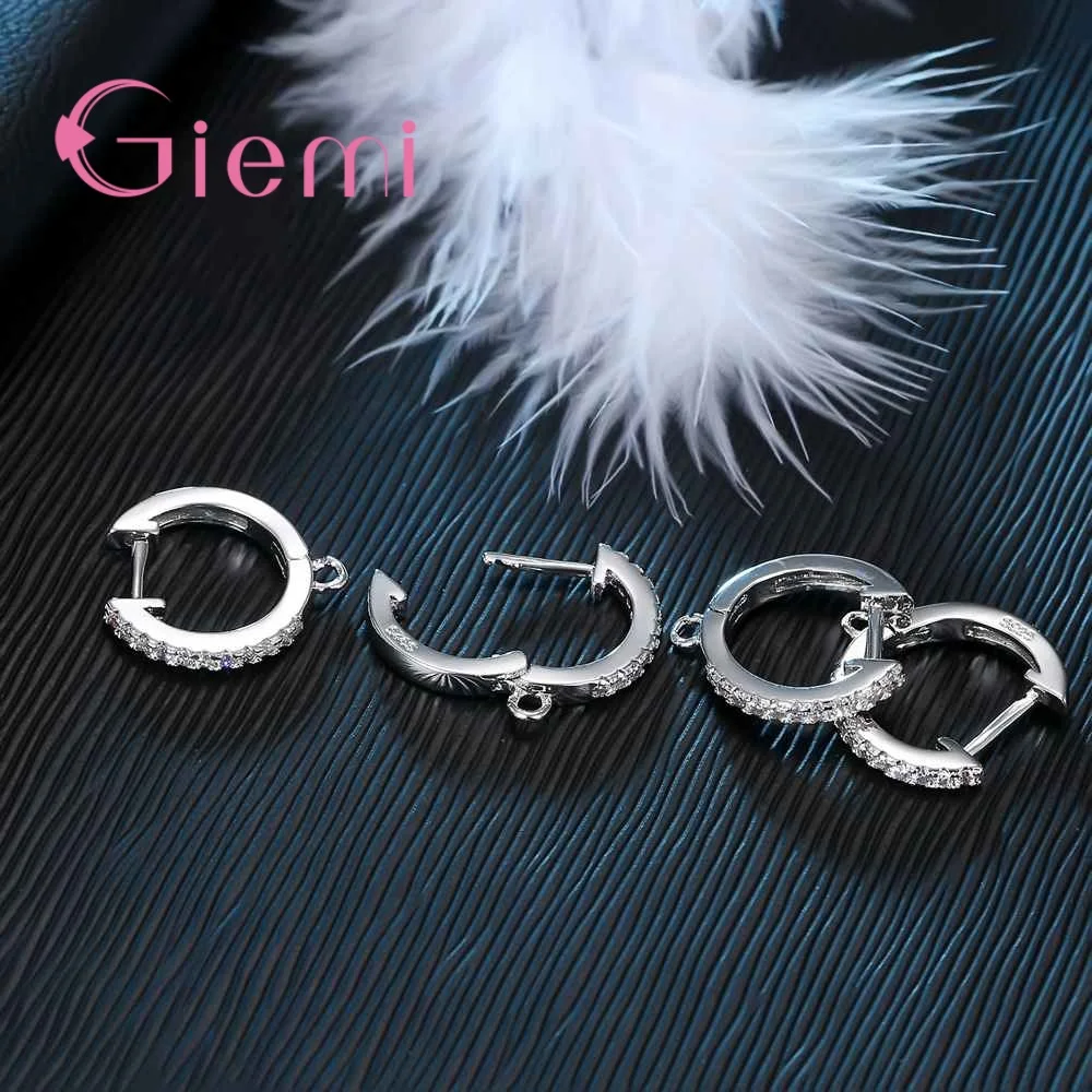 Новое поступление 925 стерлингового серебра серьги в виде колец женские