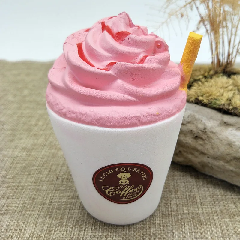 Jumbo милая мягкая кофейная чашка, мягкий медленно растущий крем, ароматизированные детские мягкие игрушки, забавные игрушки для детей, подарок, антистрессовая игрушка